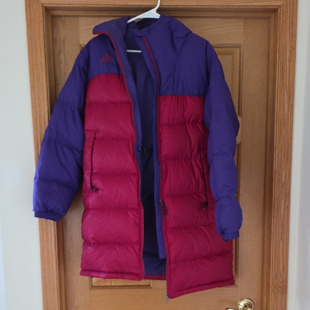 Nike Purple and Red Puffer Jacket